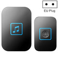 CACAZI A86 Electronic Music Remote Control Doorbell One For One AC Wireless Doorbell, Style:EU Plug(Black)
