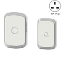 CACAZI A20 Smart Home Wireless Doorbell Digital Music Remote Control Doorbell, Style:UK Plug(Silver)
