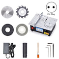 S3  96W Liftable Table Mini Table Saw Aluminum Cutting Machine,Spec: Black High Match(EU Plug)