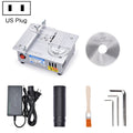 S3  96W Liftable Table Mini Table Saw Aluminum Cutting Machine,Spec: Silver Standard(US Plug)