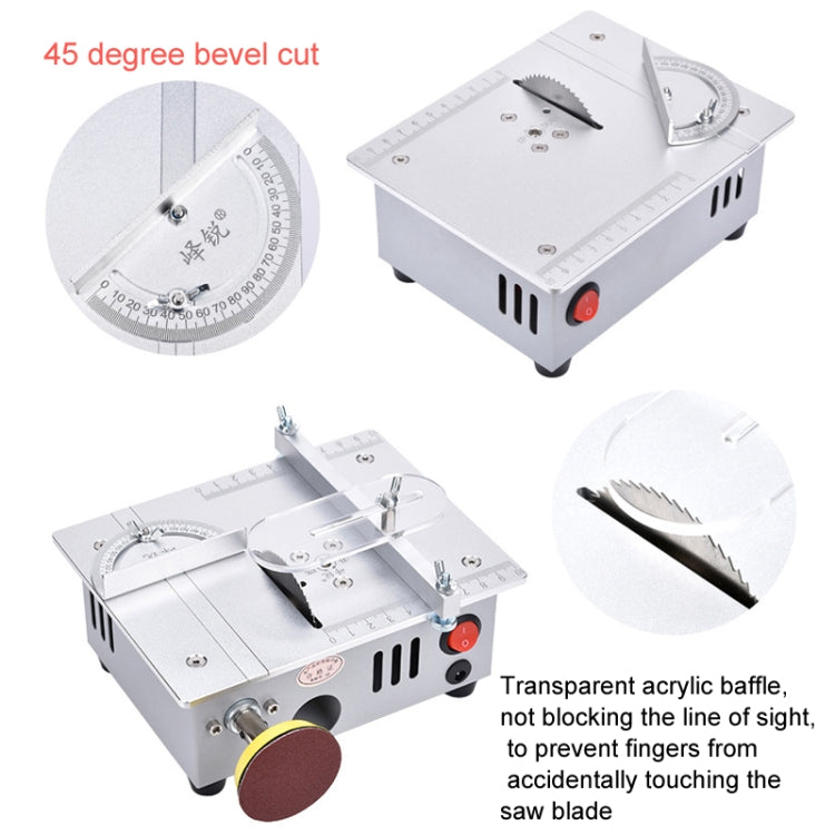 S6  96W Multifunctional Model Desktop Mini Table Saw Cutter,Spec: Standard Version(EU Plug)