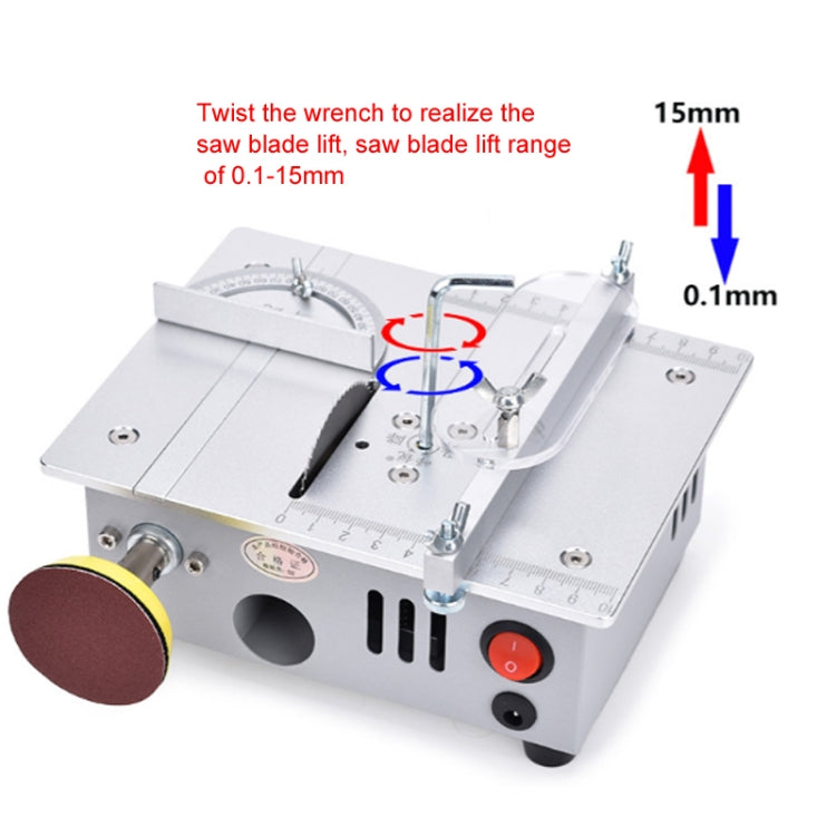 S6  96W Multifunctional Model Desktop Mini Table Saw Cutter,Spec: High-end Version(US Plug)