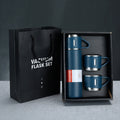 500ml 304 Stainless Steel Thermos Cup Portable Business Tea Cup,Spec: Gift Box Set(Blue)