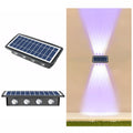 8LED Solar Wall Lamp Outdoor Waterproof Up And Down Double-headed Spotlights(Color Light)