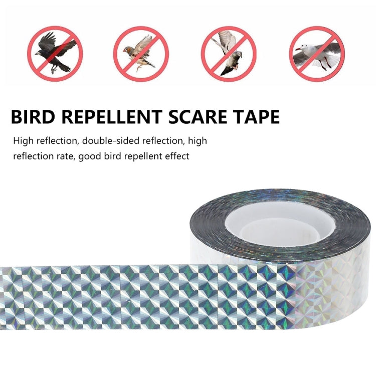 2.4 x 100m Double-sided Reflective Bird Repeller Ribbon Bird Chaser Garden Tool(Laser Frid)