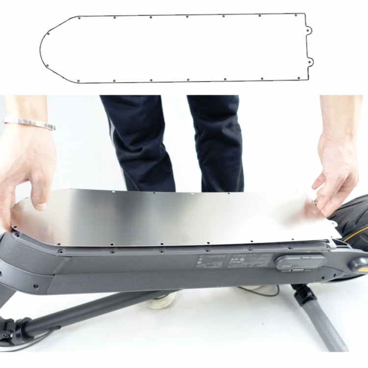 For Xiaomi M365 Scooter Stainless Steel Bottom Cover Waterproof Scooter Chassis Protection Accessories, Random Color Delivery