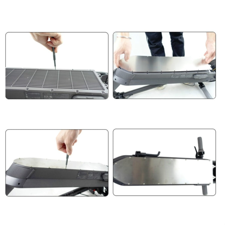 For Xiaomi M365 Scooter Stainless Steel Bottom Cover Waterproof Scooter Chassis Protection Accessories, Random Color Delivery