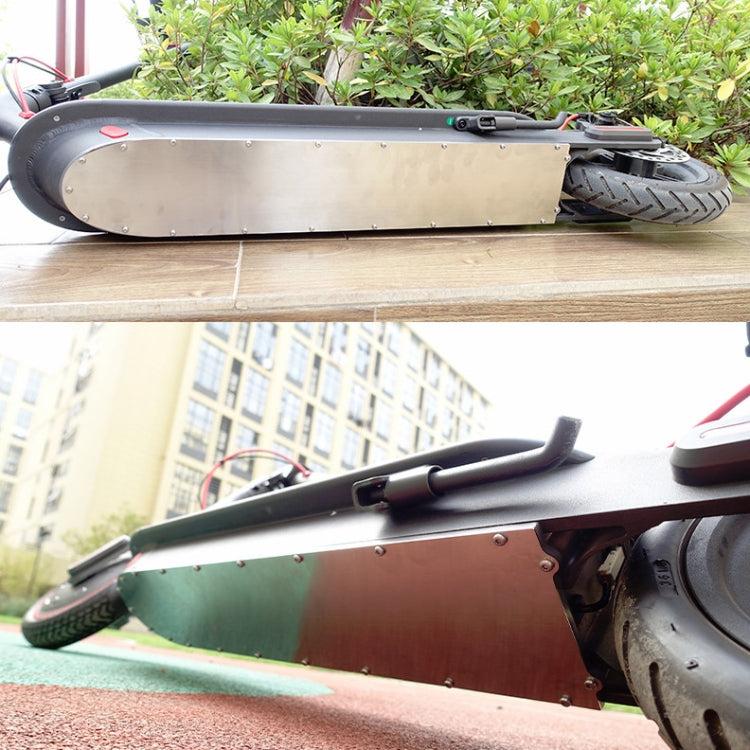For Xiaomi M365 Scooter Stainless Steel Bottom Cover Waterproof Scooter Chassis Protection Accessories, Random Color Delivery