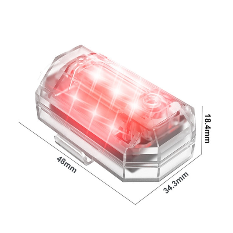M3 Vibration Sensing Motorcycle Bicycle Aircraft Explosion Lights Cruise Flashing Anti-rear-end Collision Light(7 Color)