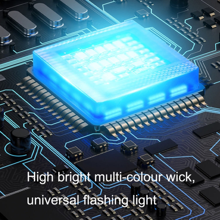 M3 Vibration Sensing Motorcycle Bicycle Aircraft Explosion Lights Cruise Flashing Anti-rear-end Collision Light(7 Color)