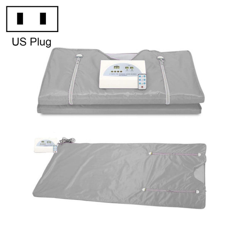 Infrared Far-ray Sweat Steaming Zipper Space Blanket Household Whole Body Dehumidifier, Colour:Silver(US Plug)