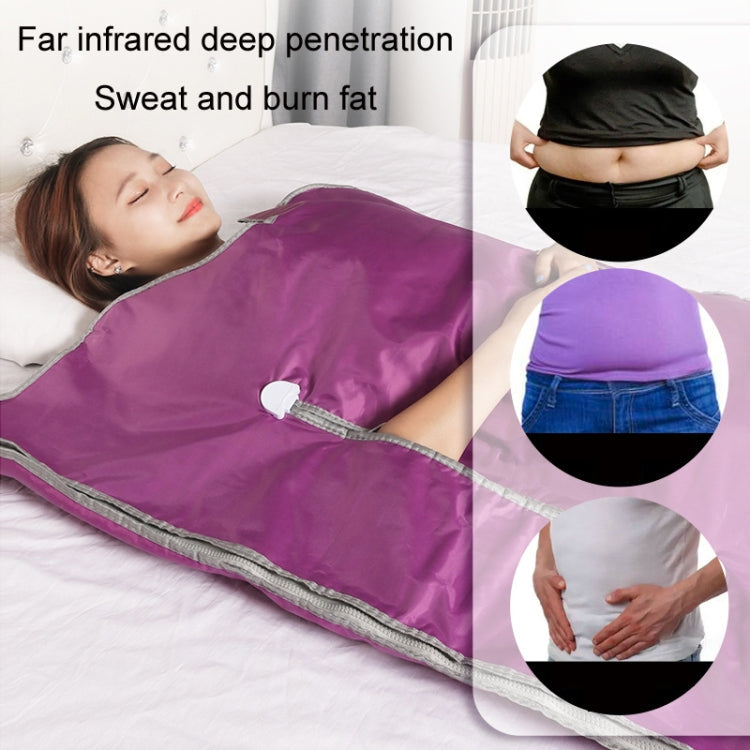 Infrared Far-ray Sweat Steaming Zipper Space Blanket Household Whole Body Dehumidifier, Colour:Silver(EU Plug)