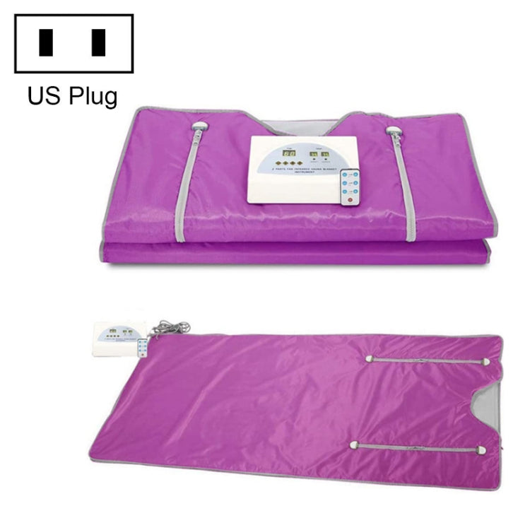 Infrared Far-ray Sweat Steaming Zipper Space Blanket Household Whole Body Dehumidifier, Colour:Purple(US Plug)