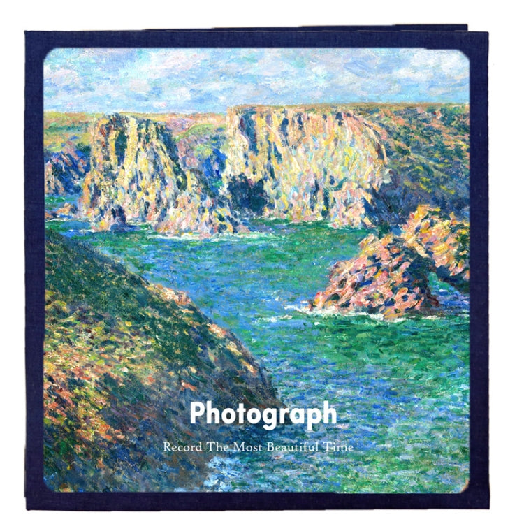 Art Retro DIY Pasted Film Photo Album Family Couple Commemorative Large-Capacity Album, Colour:16 inch Bell Island(20 White Card Inner Pages)