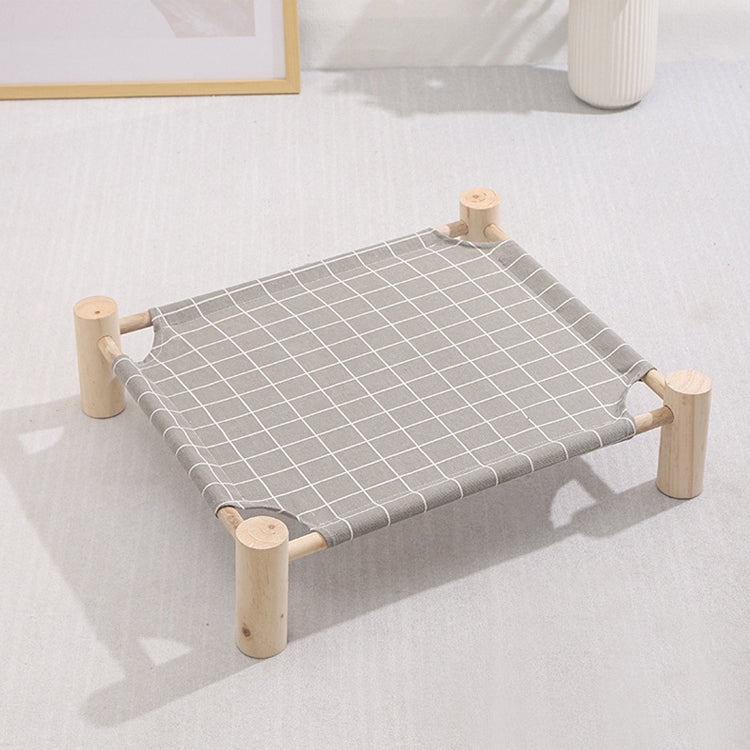 47x52cm Four Seasons Universal Removable And Washable Pet Bed Pet Nest, Style:Small Wooden Gray Bottom