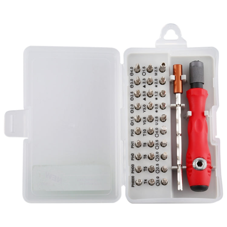 32-in-1 CRV Steel Mobile Phone Disassembly Repair Tool Multi-function Combination Screwdriver Set(Red)