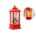 Christmas Flame Lantern Christmas Decoration LED Luminous Ornament Candlestick Lamp, Size: Large 77 x 77 x 195mm(Red Santa)