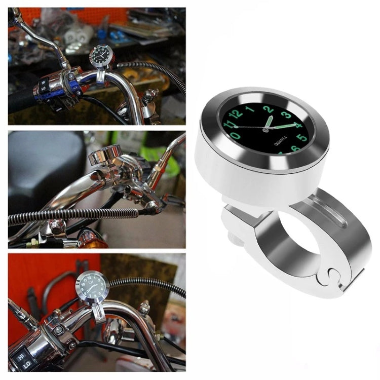 Motorcycle Bike Modified Handlebar Clock Watch(White)