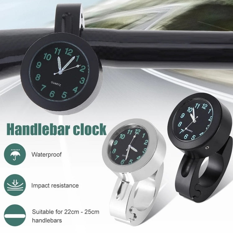 Motorcycle Bike Modified Handlebar Clock Watch(White)