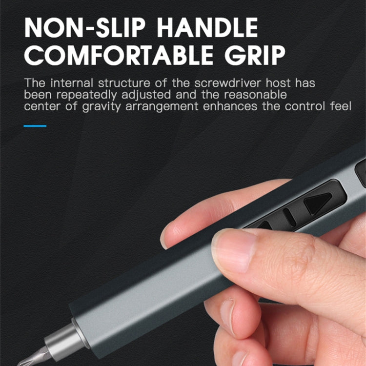 36 In 1 Rechargeable Mini Electric Screwdriver Set With 3LED Lighting(Blue)
