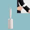 Long Handle Tearable Roller Sticky Paper Household Coat Sticky Hair Artifact(White)