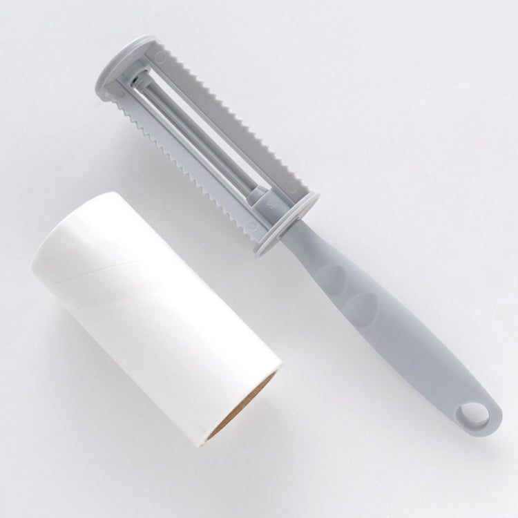 Long Handle Tearable Roller Sticky Paper Household Coat Sticky Hair Artifact(White)