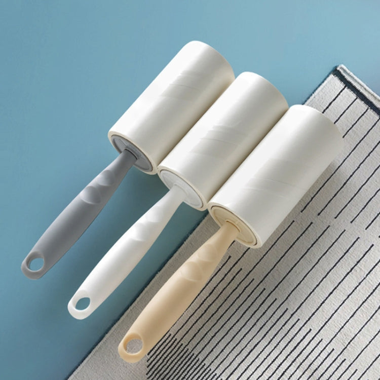 Long Handle Tearable Roller Sticky Paper Household Coat Sticky Hair Artifact(White)