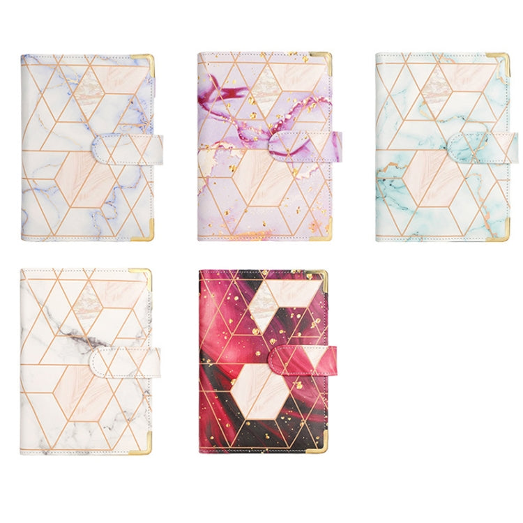 A6 Loose-leaf Notebook Budget Book Marbled Handbook,Style: Basic Model(Light Gray)