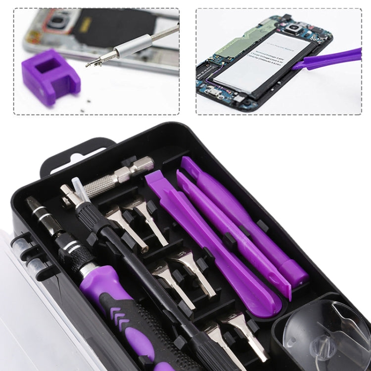 135 in 1 DIY Mobile Phone Disassembly Tool Clock Repair Multi-function Tool Screwdriver Set(Black Gray)