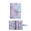 A6 PU Leather Macaron Notebook Symphony Pearl Paper Loose-leaf Cash Budget Book(Purple)