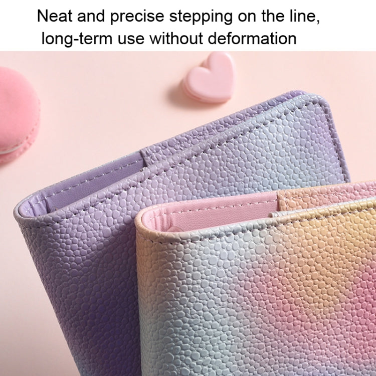 A5 PU Leather Macaron Notebook Symphony Pearl Paper Loose-leaf Cash Budget Book(Pink)