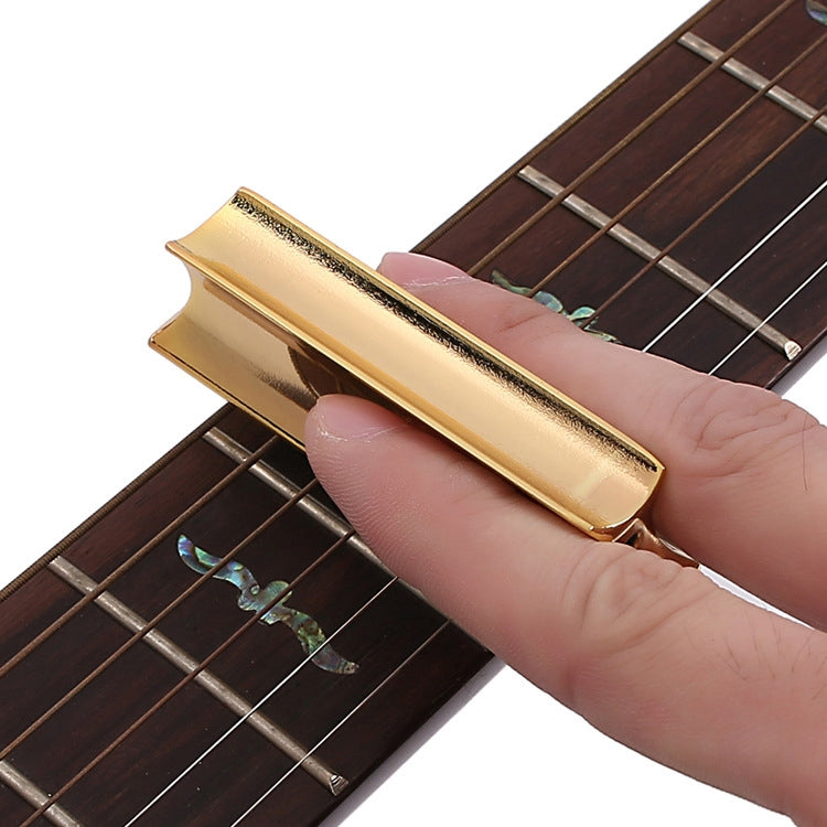Metal Zinc Alloy Solid Guitar Slider Folk Slide Block, Size:70mm(Silver)