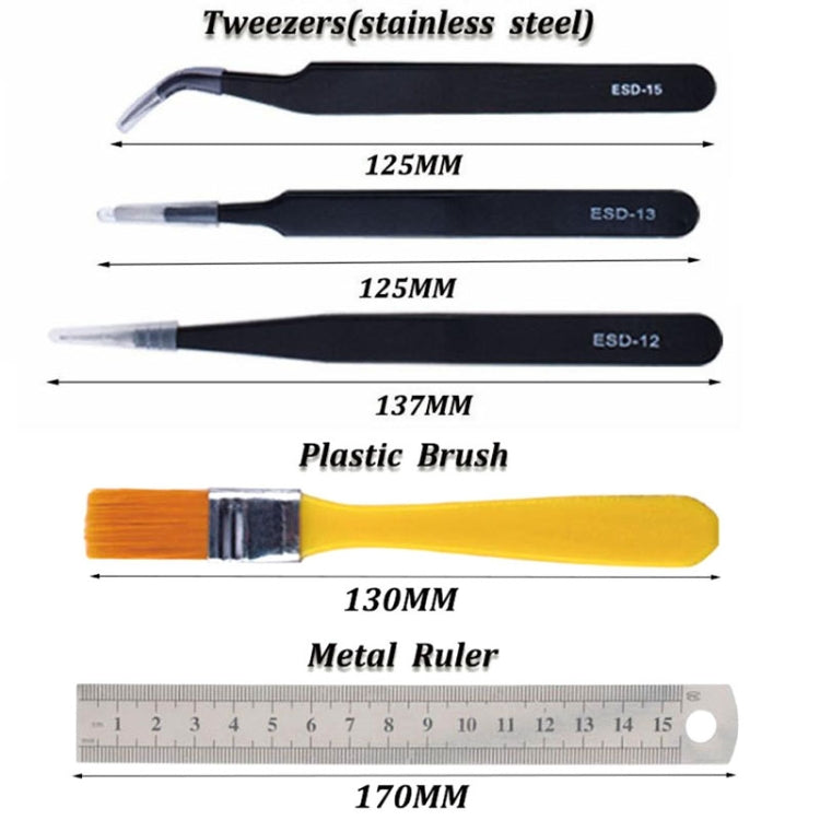 Portable Cloth Bag Mobile Phone Disassembly Maintenance Tool Multi-function Combination Tool Screwdriver Set(Yellow)