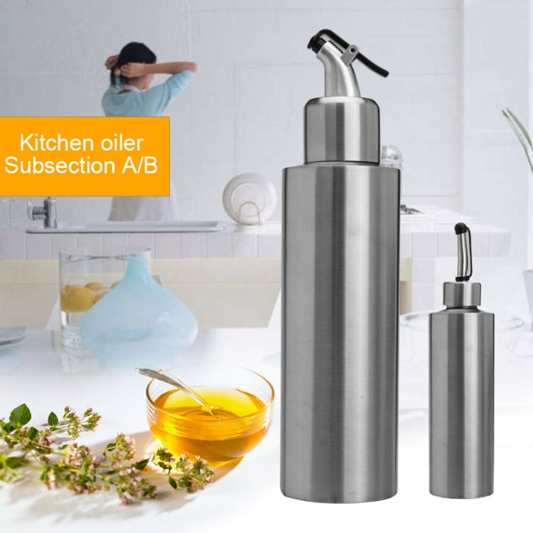 Cylindrical Seasoning Bottle Stainless Steel Oil Pot, Capacity:550 ml(B)