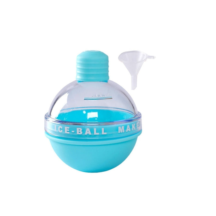 2PCS Home Whiskey Bulb Ice Ball Ice Cube Silicone Mold With Funnel(Sky Blue)