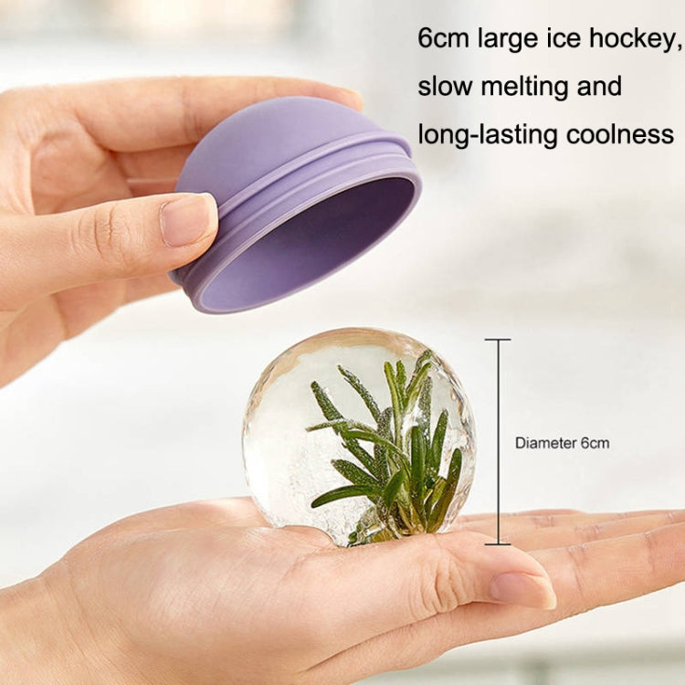2PCS Home Whiskey Bulb Ice Ball Ice Cube Silicone Mold With Funnel(Sky Blue)