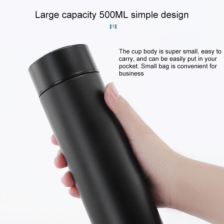 Smart Temperature Display 304 Stainless Steel Vacuum Flask Creative Business Cup For Male And Female Students, Style:High-quality(White)