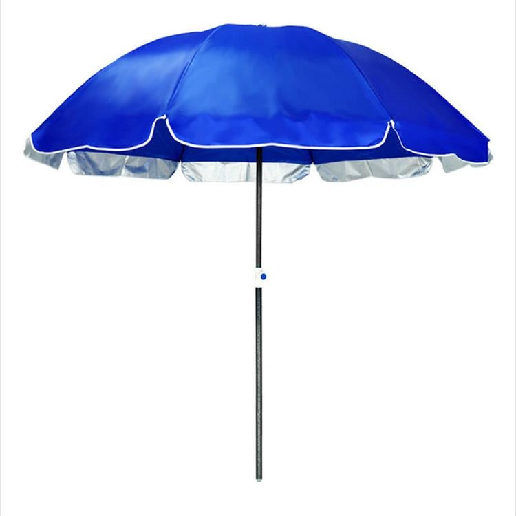 Outdoor Large Double-layer Sun Umbrella Shade And Sun Protection Stalls In The Wild, Style:1.8m sapphire blue