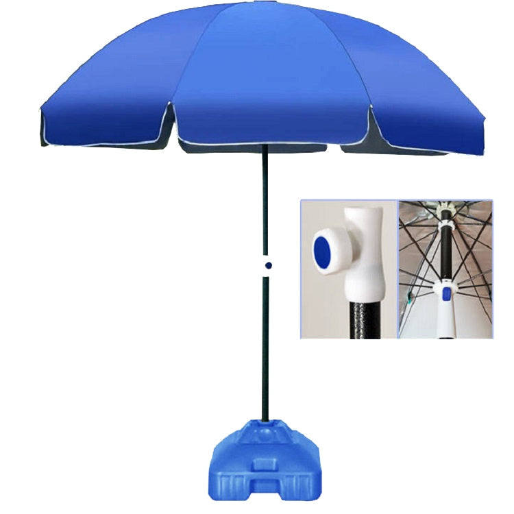 Outdoor Large Double-layer Sun Umbrella Shade And Sun Protection Stalls In The Wild, Style:1.8m sapphire blue