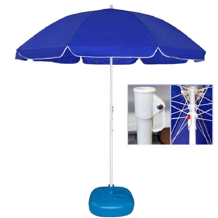 Outdoor Large Double-layer Sun Umbrella Shade And Sun Protection Stalls In The Wild, Style:1.8m sapphire blue