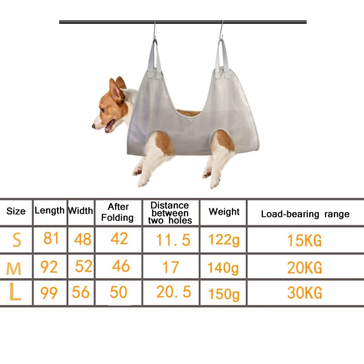 Small & Medium Pet Grooming Polyester Hanging Hammock With Trimming Tool, Size:S(Blue)