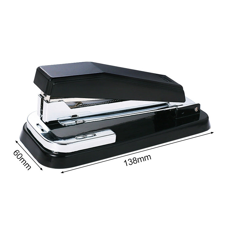 Deli 0414 Stapler Portable Rotatable Stapler 0012 Staple Nail(Black)