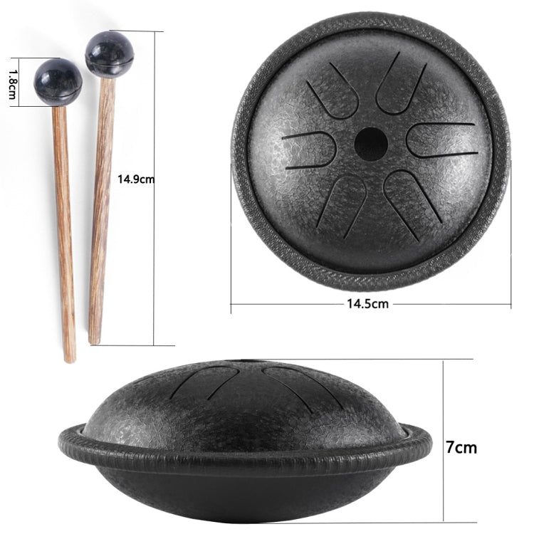 5.5 Inch Pocket Drum Ethereal Hand Drumming Leisure Travel Percussion Instrument(Navy Blue)