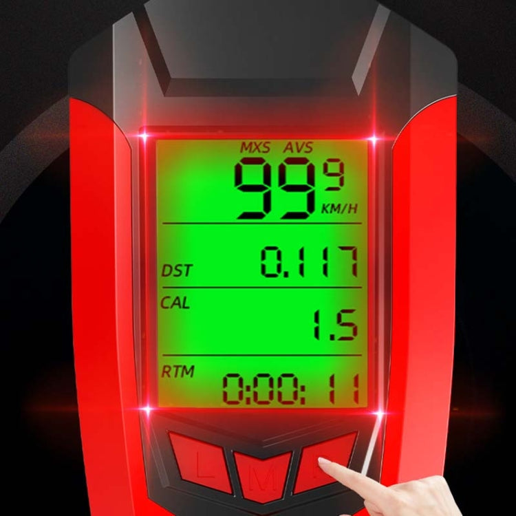 Front Light (With Fog Light) & Horn & Speedometer  Multifunctional Bicycle Mountain Bike Headlight(Code Watch (Black))
