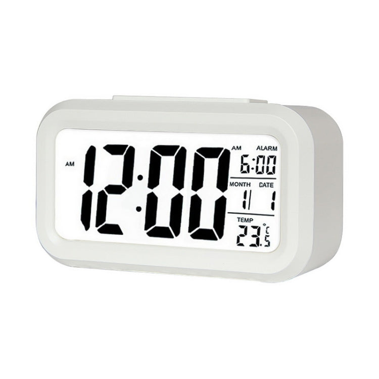 Temperature Type Lazy Snooze Alarm Mute Backlit Electronic Clock(White)