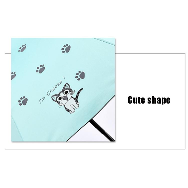 Cartoon Creative Children Umbrella Sunscreen Vinyl Small Fresh Folding Umbrella(Navy)