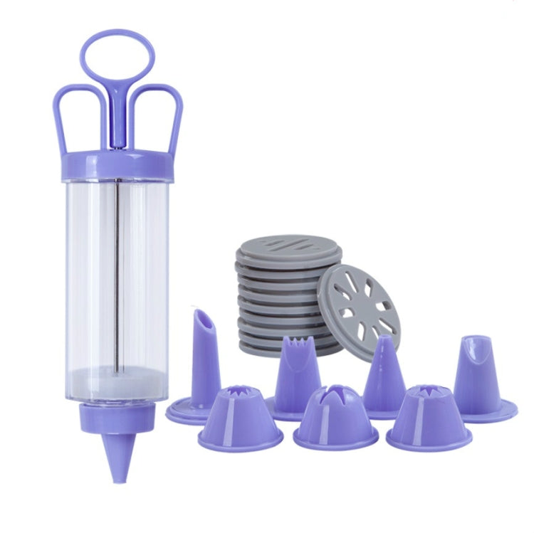 Cookie Gun + 8 Mouth + 10 Flower Piece Set Biscuit Mold Squeeze Cream Baking Tool