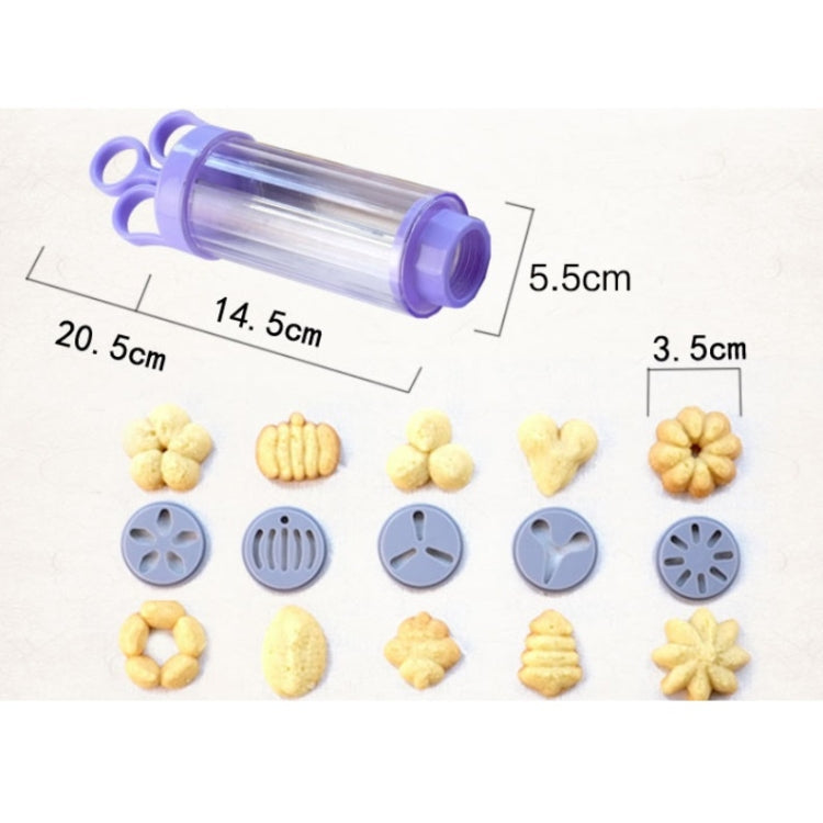 Cookie Gun + 8 Mouth + 10 Flower Piece Set Biscuit Mold Squeeze Cream Baking Tool