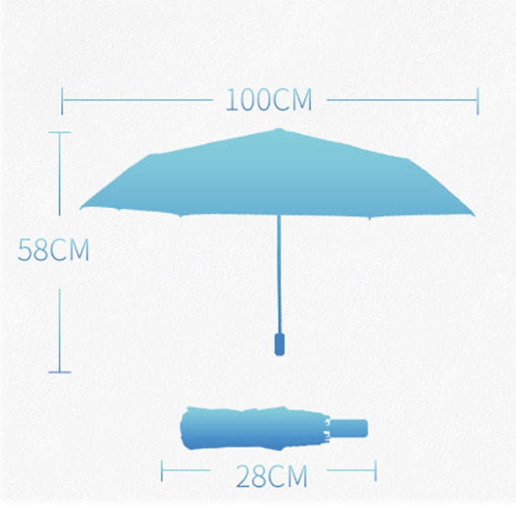 Art Small Fresh Umbrella Folding Sun and Rain Dual-use Umbrella Sun Protection and UV Protection Vinyl Sun Umbrella(Early Morning Street Corner)