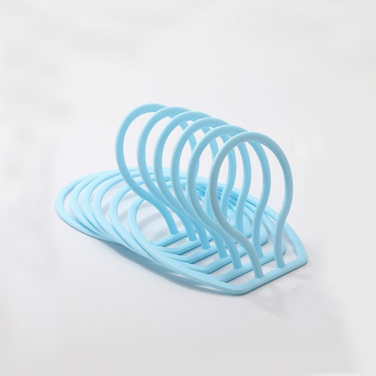 Multifunctional Hat Storage And Drying Rack Behind The Door Dormitory Scarf Bag Hook(6pcs/pack Sky Blue)